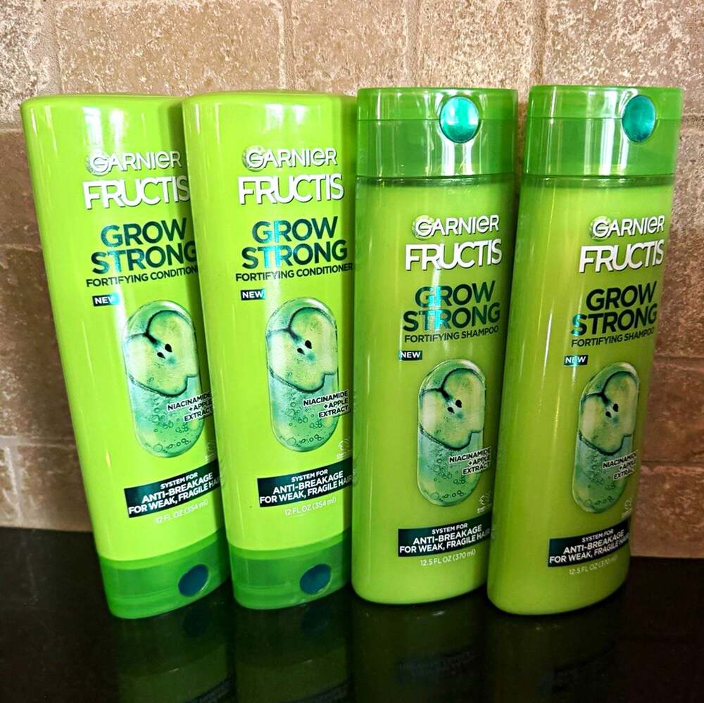 Garnier Fructis Grow Strong Shampoo & Conditioner Anti-Breakage 4pk 12.5 oz